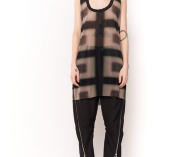 RICKOWENS WOMEN PLAID TANK – SS23