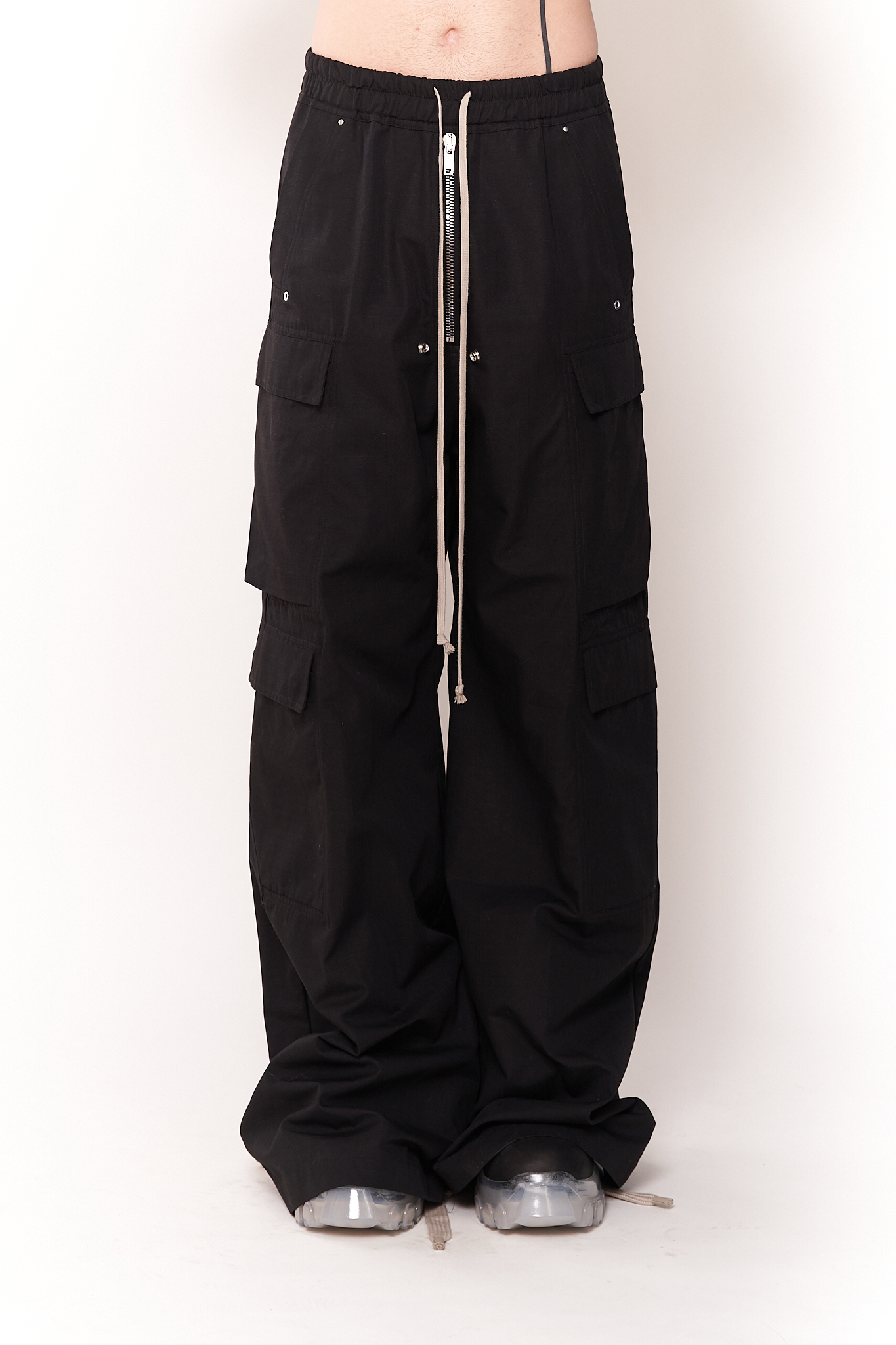 RICK OWENS BLACK CARGOBELAS - SS23 • E S S A P M I